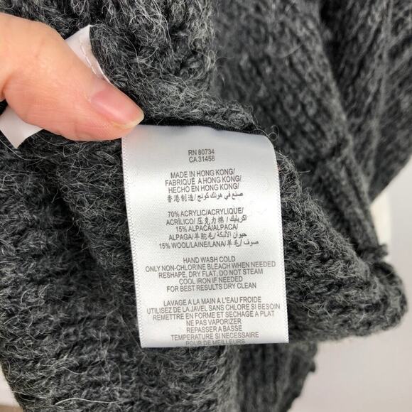 BCBGMaxzria Gray Wool Alpaca Blend Knit Sweater Dress Small - Picture 12 of 16